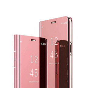 Калъф тефтер огледален CLEAR VIEW за Huawei P Smart FIG-LX1 златисто розов 